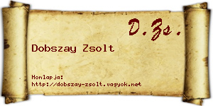 Dobszay Zsolt névjegykártya